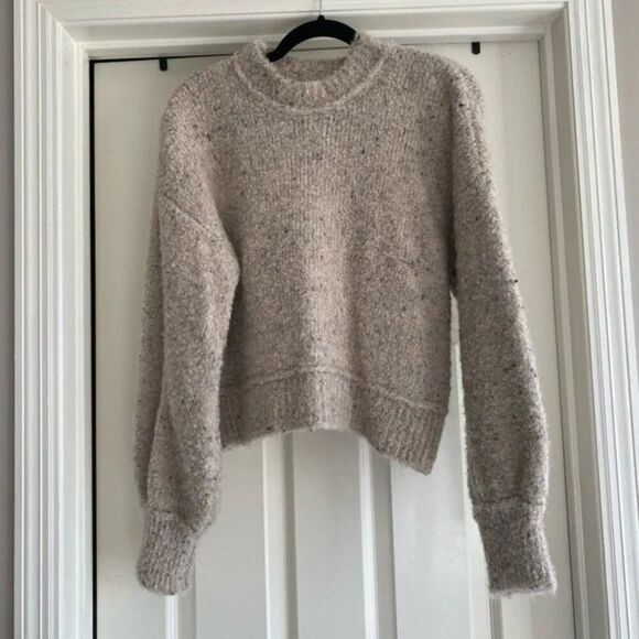 ZARA Oatmeal Knit Sweater Cream Light Grey - M - Picture 2 of 12